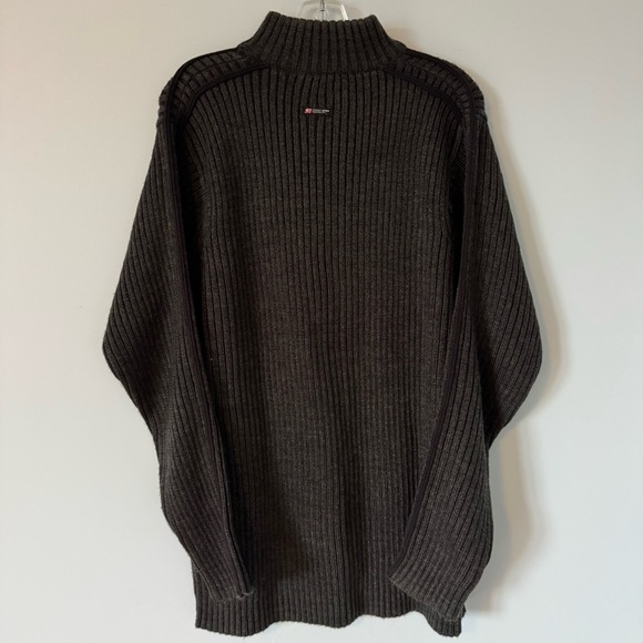 Point Zero Men’s Ribbed Knit Half-Zip Sweater XL Dark Grey - Picture 2 of 9